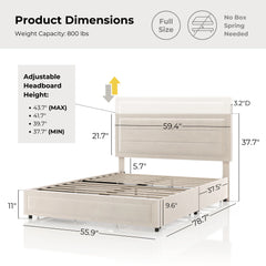 Furniture of America Jacinth Modern Velvet 4-Drawer Full Storage Platform Bed