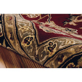 Nourison Hand-tufted Persian Floral Wool and Silk Burgundy Area Rug