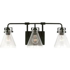 Generation Lighting Jaden modern industrial 3-light indoor dimmable bath vanity wall sconce