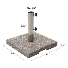 Maypex 42 lbs Square Granite Umbrella Base Grey