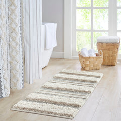 INK+IVY Asher Woven Texture Stripe Bath Rug
