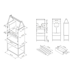 Marcus Contemporary Metal Multi-storage Wine Cabinet by Furniture of America