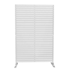 Outdoor 76''H Metal Privacy Screen Panel Free Standing