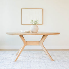 Solid Wood Oval 62" Dining Table