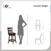 Fremont & Park Aris Ladder Back Swivel Barstool
