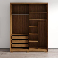 Meble Furniture California Wardrobe with Mirror, 69.3"W x 20.5"D x 90.6"H, Brazilian Made