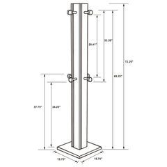 Rawlins Walnut Engineered Wood Coat Rack
