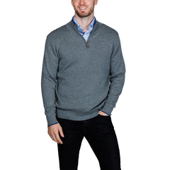 TailorByrd Men's Fine Knit Quarter Zip Pullover