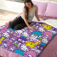 Sanrio Hello Kitty Silk Touch Sherpa Throw Blanket