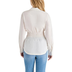 Steve Madden Marisol Smocked Button-Up Top
