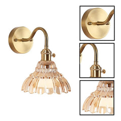 2 Pack wall lights gold bathroom sconce glass, metal lighting fixtures