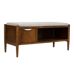 INK+IVY Arcadia Accent Bench with Storage and Upholstered Cushion - 42"W x 17"D x 19.5"H