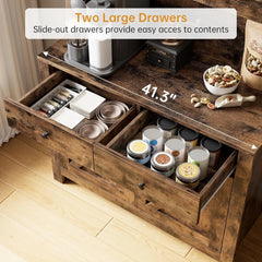 Freestanding Hutch Kitchen Pantry Storage Cabinet for Kitchen, Living Room - N/A