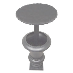 Ornate Round Cast Aluminum Metal 40-in Bird Bath and Planter Vase Combo