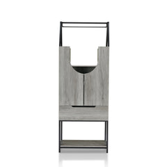 Marcus Contemporary Metal Multi-storage Wine Cabinet by Furniture of America