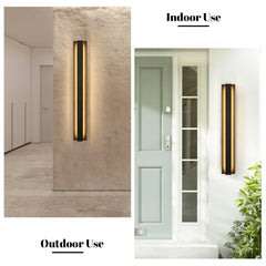 Black Modern/Contemporary LED Outdoor Wall Lantern Sconce 1 or 2 Set