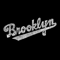 LA Pop Art Men's Raglan Baseball Word Art T-shirt - New Brooklyn
