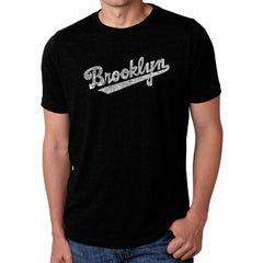 LA Pop Art Men's Premium Blend Word Art T-shirt - Brooklyn Neighborhoods