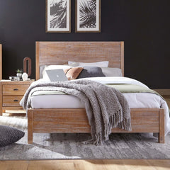 Grain Wood Furniture Montauk Distressed Solid Wood Panel Bed
