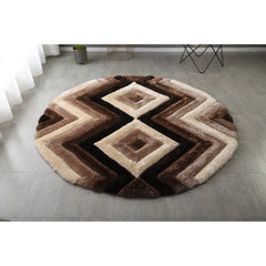 Mateos Shag Collection Geometric Area Rug