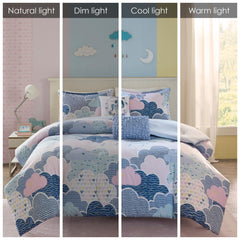 Intelligent Design Kids Cloud Blue Cotton 5-piece Duvet Cover Set