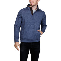 TailorByrd Men's Hidden Snap Front Quilted Pullover