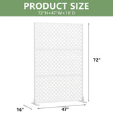 Outdoor Rectangle Privacy Screens Metal Screen Fence Panel