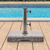 Maypex 42 lbs Square Granite Umbrella Base Grey