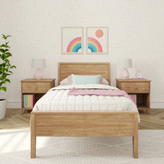 Max and Lily Twin-Size Bed with Panel Headboard