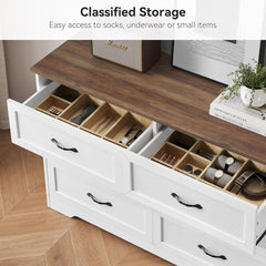 Modern 6 Drawer Dresser Closet Storage Tower Organizer Unit for Bedroom