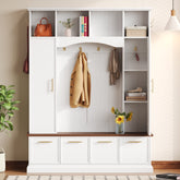 Luxury 4-in-1 Farmhouse Hall Tree by Harper&Bright Designs
