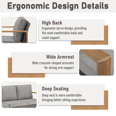 Gymojoy All-Weather Outdoor Sofa Swivel Chair Ottoman Sets