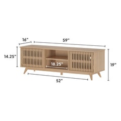 Plank and Beam Mid-Century Modern TV Stand
