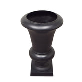 Ornate Round Cast Aluminum Metal 40-in Bird Bath and Planter Vase Combo
