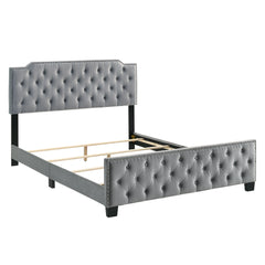 Furniture of America Galavant Modern Tufted Fabric Panel Bed