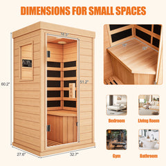 EROMMY up to 3 Person Infrared Sauna with 15-Minute Warm-Up Heater Tube and Carbon Plate