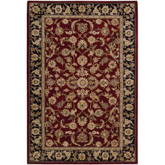 Nourison Hand-tufted Persian Floral Wool and Silk Burgundy Area Rug