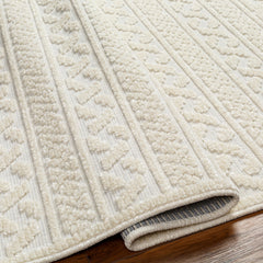 Livabliss Melitta Global Stripe Machine Washable Area Rug