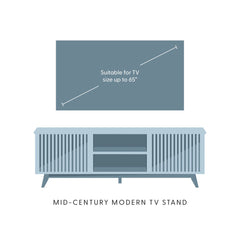 Plank and Beam Mid-Century Modern TV Stand