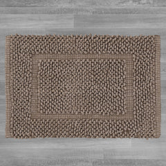 Sophie Border Ultra-plush Chenille Non-Slip Cotton Bath Mat