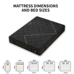 Modland 14" Extra Firm Cooling Gel Hybrid Mattress for Back Pain Relief in a Box, Twin/Full/Queen/King/CALKing Size
