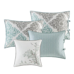 Madison Park Claire Aqua Printed 6-piece Day Bed Cover Set