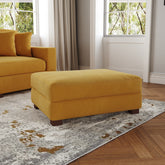 Modern Rectangle Oversized Stripe Corduroy Ottoman