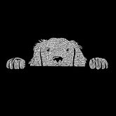 LA Pop Art Men's Premium Blend Word Art T-shirt - Peeking Dog