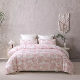 Premium Cotton Jacquard Duvet Cover Set, Elegant Floral Texture, Soft & Durable 3-Piece Bedding