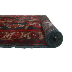 Semi Antique Alexina Rust/Navy Runner - 3'5" x 8'2"