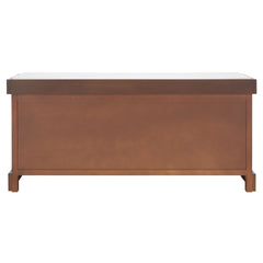 SAFAVIEH Mozella 3-Drawer Cushion Bench - 42" W x 15" D x 20" H - 42Wx15Dx20H