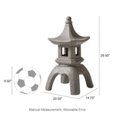 Glitzhome MGO Faux Concrete Pagoda Garden Statue Indoor and Outdoor Decoration