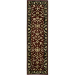 Nourison Hand-tufted Persian Floral Wool and Silk Burgundy Area Rug