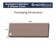 Grain Wood Furniture Greenport Coastal Solid Wood 5-drawer Chest